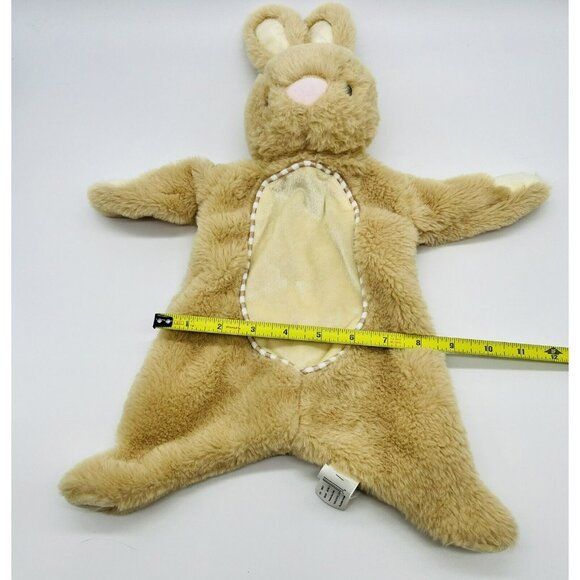 Kellytoy Luxe Bunny Rabbit Plush Lovey Security Blanket Tan Crinkle Rattle - Picture 9 of 9